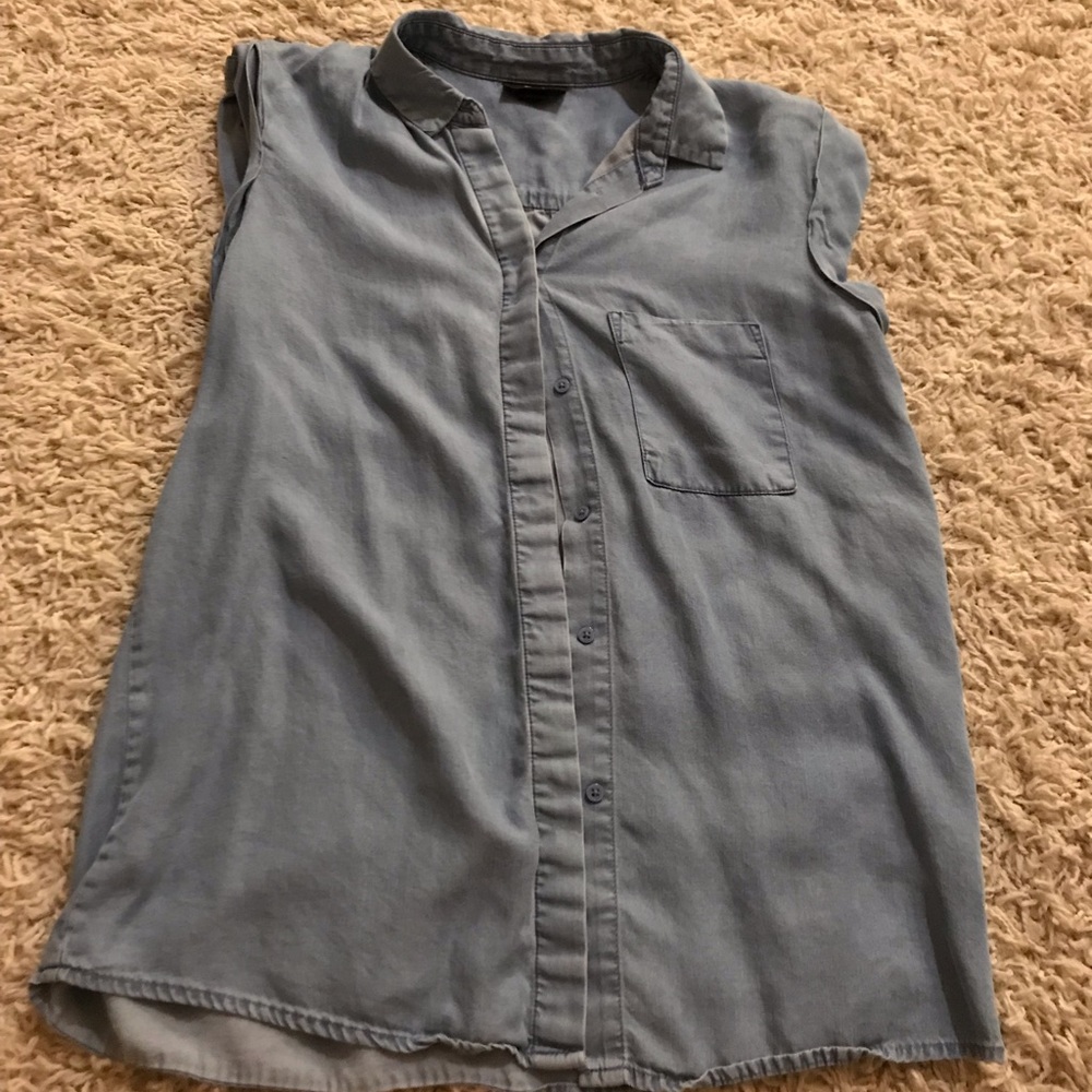 Blue button down